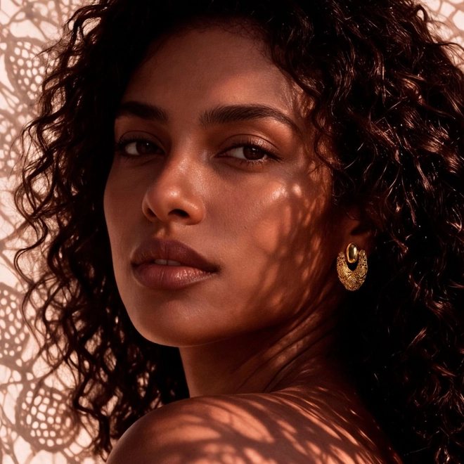 Brinco Tramê argola frontal bombê em ouro 18k renda Filigrana Artesanal 2
