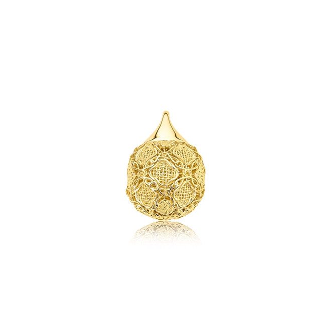 Pingente Tramê bombê em ouro 18k renda Filigrana Artesanal 1