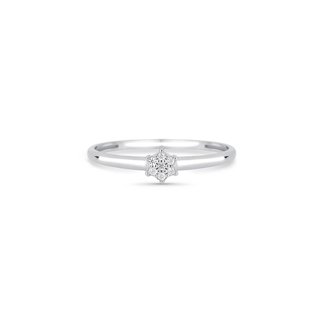 Anel Gifts chuveiro em ouro branco 18k flor com 3,5pts de Diamantes 2