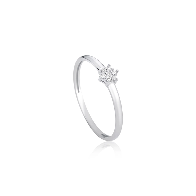 Anel Gifts chuveiro em ouro branco 18k flor com 3,5pts de Diamantes 1