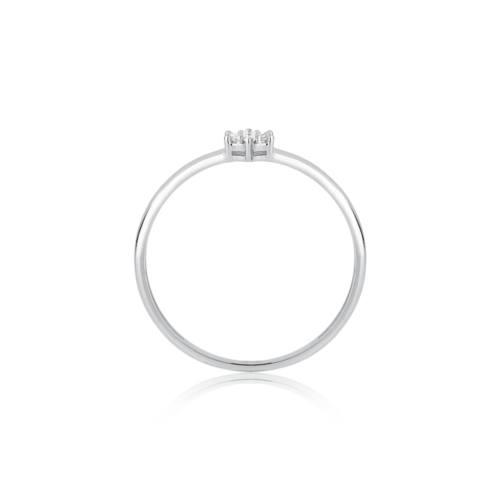 Anel Gifts chuveiro em ouro branco 18k flor com 3,5pts de Diamantes