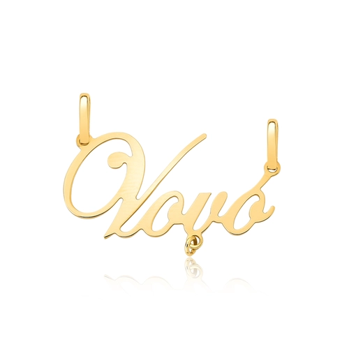 Pingente em ouro 18k grafia Vovó