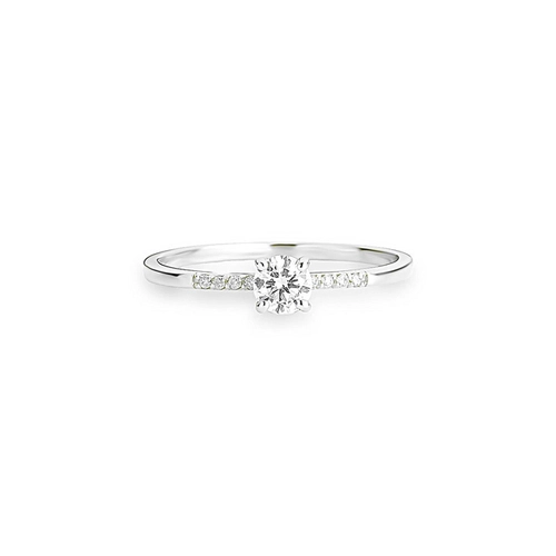 Anel Solitários New Desire em ouro branco 18k solitário com 29pts de Diamantes