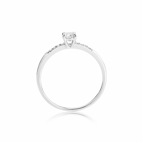 Anel Solitários New Desire em ouro branco 18k solitário com 29pts de Diamantes
