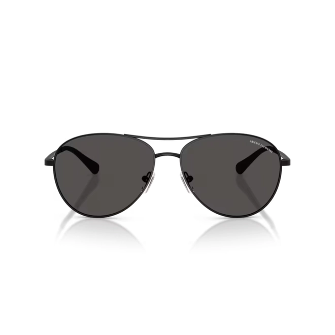 Óculos de Sol Armani Exchange 0AX2061S 60008759 Metal Preto Fosco com lentes na cor Cinza 2
