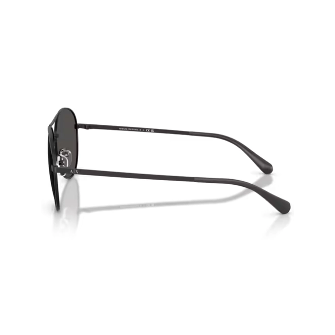Óculos de Sol Armani Exchange 0AX2061S 60008759 Metal Preto Fosco com lentes na cor Cinza 3