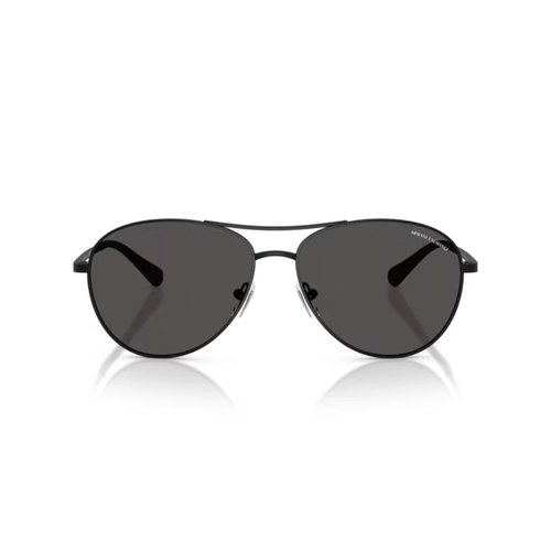 Óculos de Sol Armani Exchange 0AX2061S 60008759 Metal Preto Fosco com lentes na cor Cinza