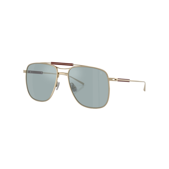 Óculos de Sol Brunello Cucinelli 0BC2024ST 500167C58 Titânio Dourado com lentes na cor Azul Espelhado 1
