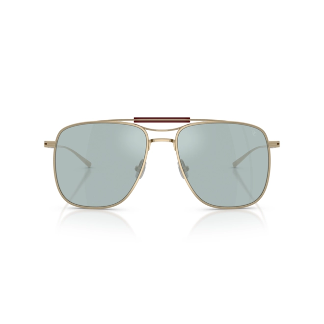 Óculos de Sol Brunello Cucinelli 0BC2024ST 500167C58 Titânio Dourado com lentes na cor Azul Espelhado 2