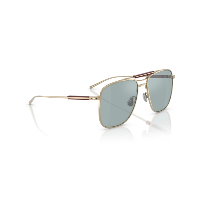 Óculos de Sol Brunello Cucinelli 0BC2024ST 500167C58 Titânio Dourado com lentes na cor Azul Espelhado 3