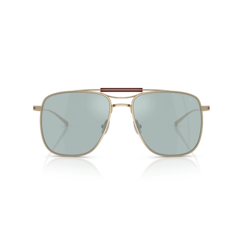Óculos de Sol Brunello Cucinelli 0BC2024ST 500167C58 Titânio Dourado com lentes na cor Azul Espelhado