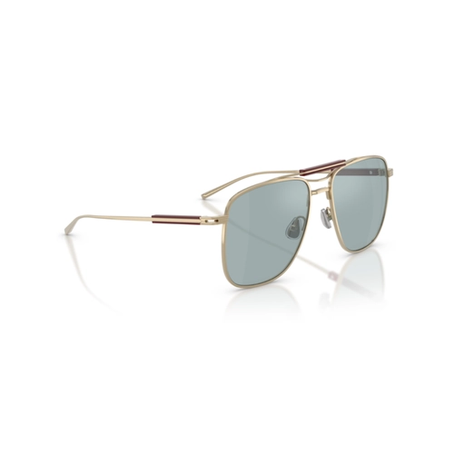 Óculos de Sol Brunello Cucinelli 0BC2024ST 500167C58 Titânio Dourado com lentes na cor Azul Espelhado