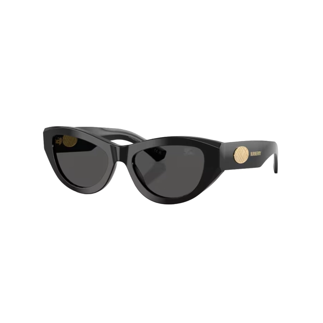 Óculos de Sol Burberry 0BE4502 30018753 Acetato Preto com lentes na cor Cinza Escuro 1