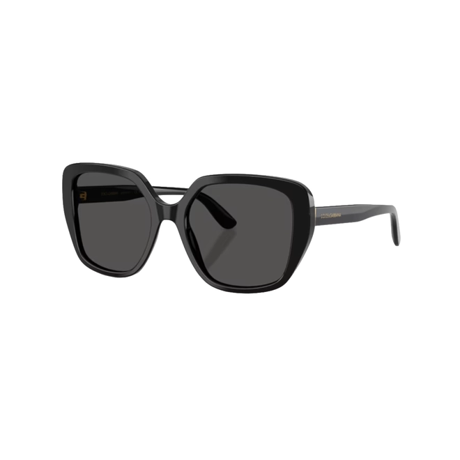 Óculos de Sol Dolce & Gabbana 0DG4569 501/8754 Acetato Preto com lentes na cor Cinza 1