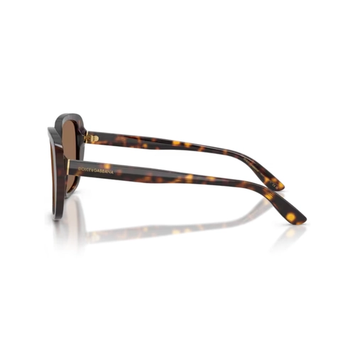 Óculos de Sol Dolce & Gabbana 0DG4569 502/7354 Acetato Marrom Mesclado com lentes na cor Marrom Escuro