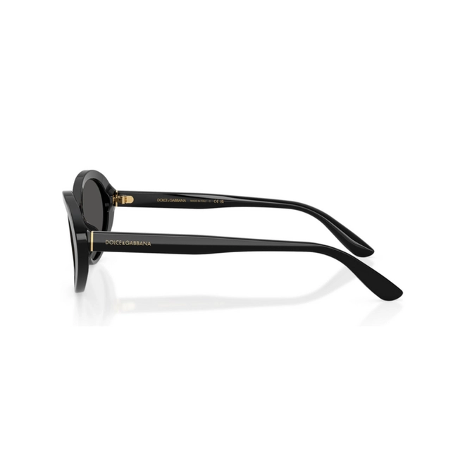 Óculos de Sol Dolce & Gabbana 0DG4570 501/8753 Acetato Preto com lentes na cor Cinza Escuro 3