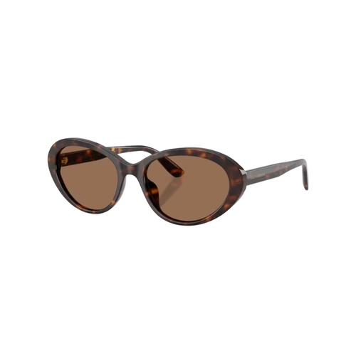 Óculos de Sol Dolce & Gabbana 0DG4570 502/7353 Acetato Marrom Mesclado com lentes na cor Marrom Escuro