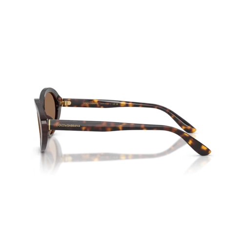 Óculos de Sol Dolce & Gabbana 0DG4570 502/7353 Acetato Marrom Mesclado com lentes na cor Marrom Escuro