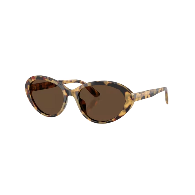 Óculos de Sol Dolce & Gabbana 0DG4570 512/7353 Acetato Marrom e Amarelo Mesclado com lentes na cor Marrom Escuro 1