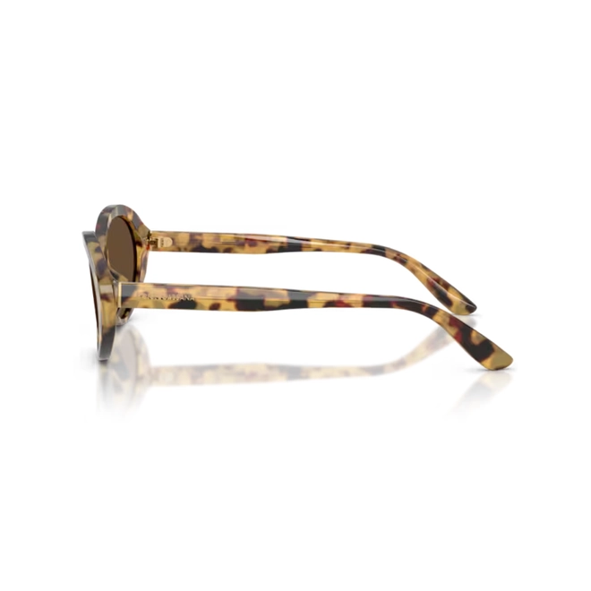 Óculos de Sol Dolce & Gabbana 0DG4570 512/7353 Acetato Marrom e Amarelo Mesclado com lentes na cor Marrom Escuro 3