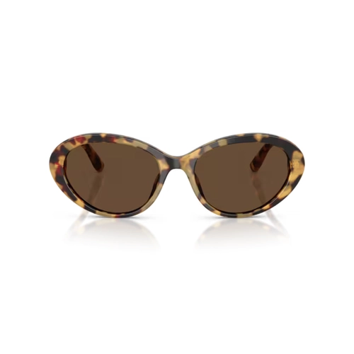 Óculos de Sol Dolce & Gabbana 0DG4570 512/7353 Acetato Marrom e Amarelo Mesclado com lentes na cor Marrom Escuro
