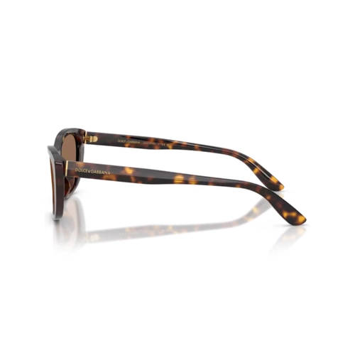 Óculos de Sol Dolce & Gabbana 0DG4571 502/7356 Acetato Marrom Mesclado com lentes na cor Marrom Escuro
