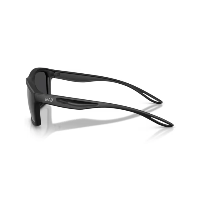 Óculos de Sol Emporio Armani EA7 0Q74014 62888757 Acetato Preto Fosco com lentes na cor Cinza Espelhado 3