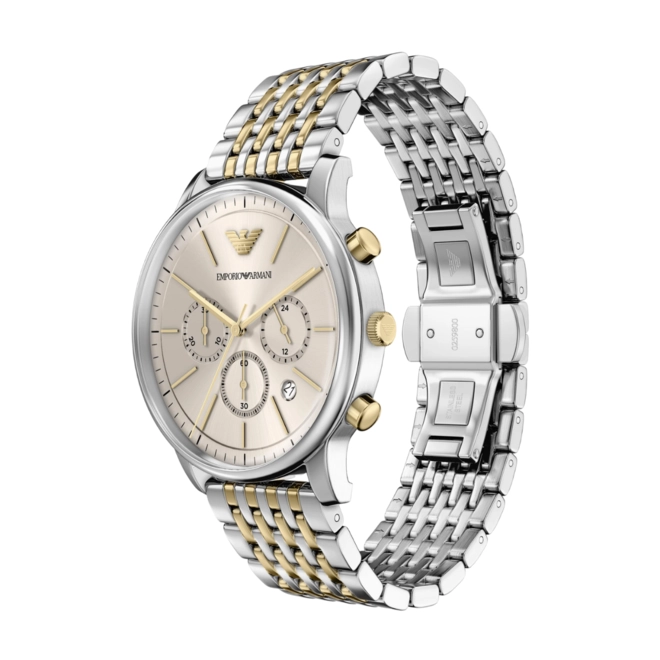 Relógio Emporio Armani Minimalist Cronógrafo - AR11773B1 I1SK Bicolor 3