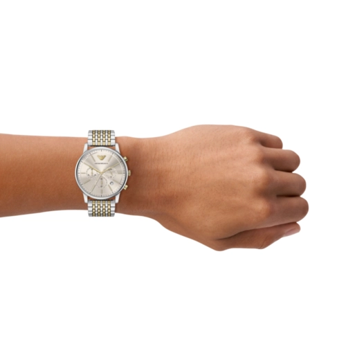 Relógio Emporio Armani Minimalist Cronógrafo - AR11773B1 I1SK Bicolor