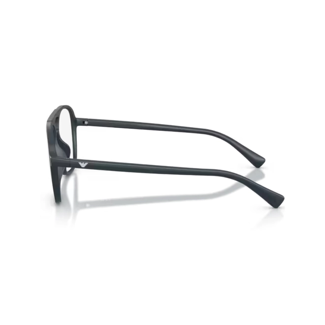 Óculos de Grau Emporio Armani com Clip-On 0EA4279U 64501W53 Acetato Azul Fosco com lentes na cor Marrom Degradê 3