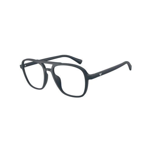 Óculos de Grau Emporio Armani com Clip-On 0EA4279U 64501W53 Acetato Azul Fosco com lentes na cor Marrom Degradê