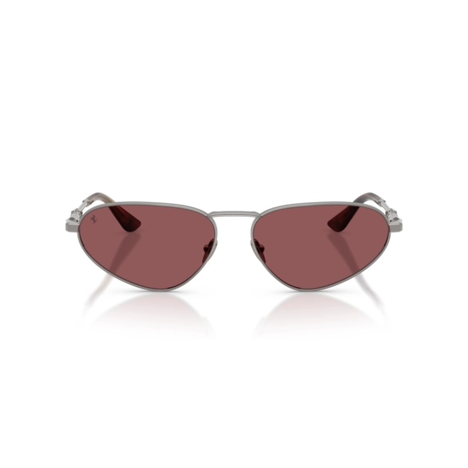 Óculos de Sol Ferrari 0FH1038 104/1E59 Metal Cinza com lentes na cor Vermelho 2