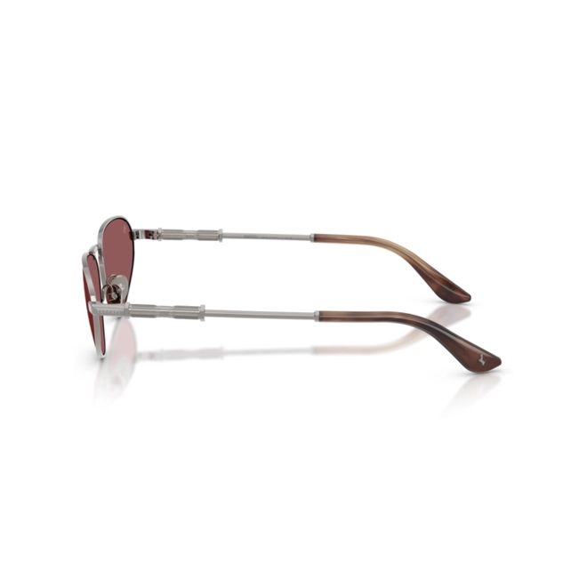 Óculos de Sol Ferrari 0FH1038 104/1E59 Metal Cinza com lentes na cor Vermelho 4