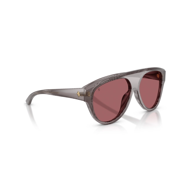 Óculos de Sol Ferrari - 0FH2024U 766/AF61 Acetato Cinza Listrado com lentes na cor Vermelho Polarizado 3