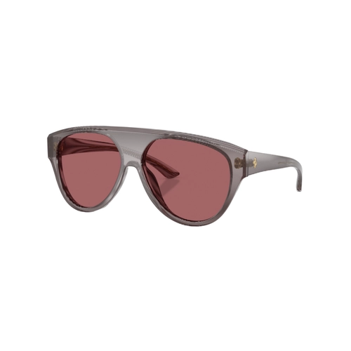 Óculos de Sol Ferrari - 0FH2024U 766/AF61 Acetato Cinza Listrado com lentes na cor Vermelho Polarizado