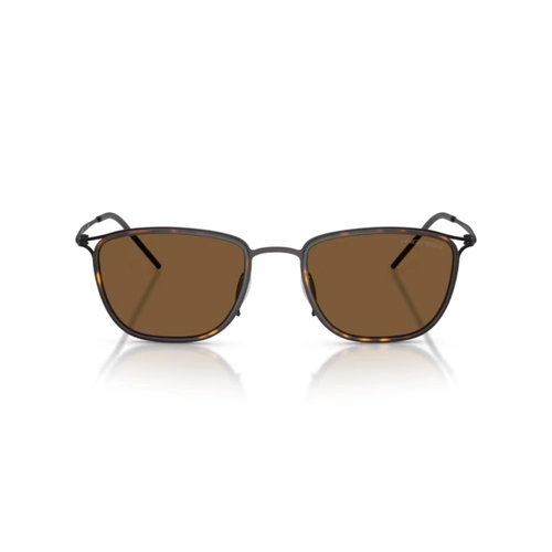 Óculos de Sol Giorgio Armani 0AR6189 30017352 Metal Preto Fosco com lentes na cor Marrom