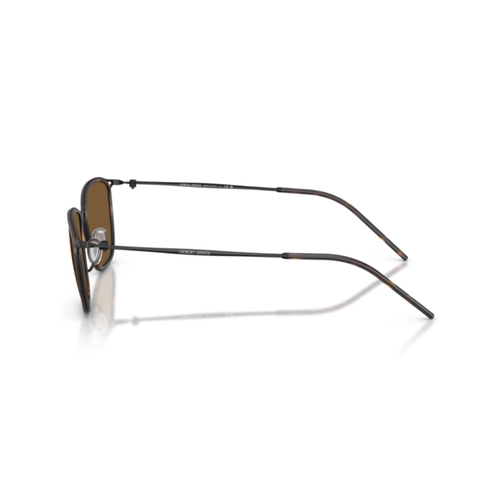 Óculos de Sol Giorgio Armani 0AR6189 30017352 Metal Preto Fosco com lentes na cor Marrom