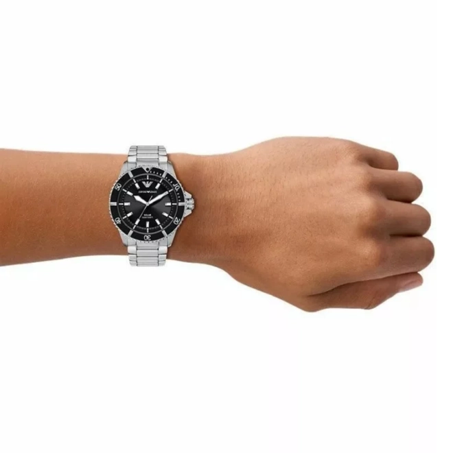 Relógio Emporio Armani World Explorer Solar - AR11787B1 P1SX Prata 2