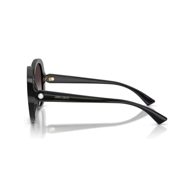 Óculos de Sol Jimmy Choo 0JC6004HU 50008G53 Acetato Preto com lentes na cor Cinza Degradê 3