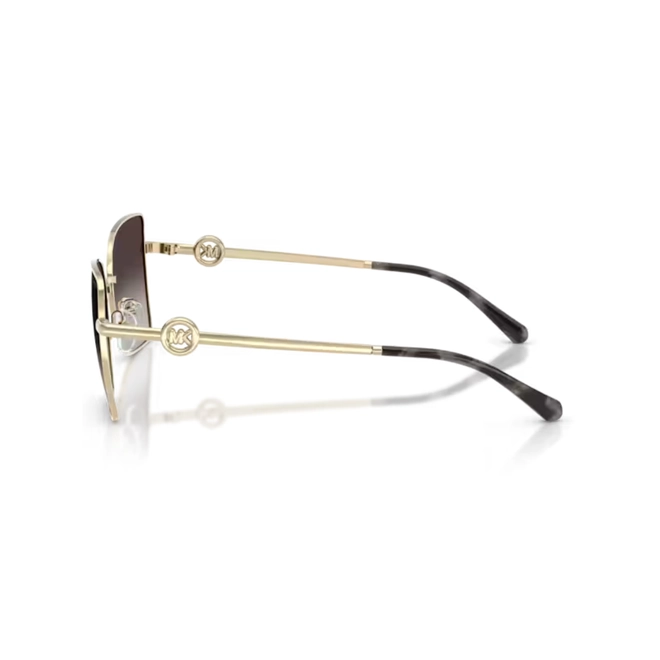 Óculos de Sol Michael Kors 0MK1186 10148G56 Metal Dourado com lentes na cor Cinza Degradê 3