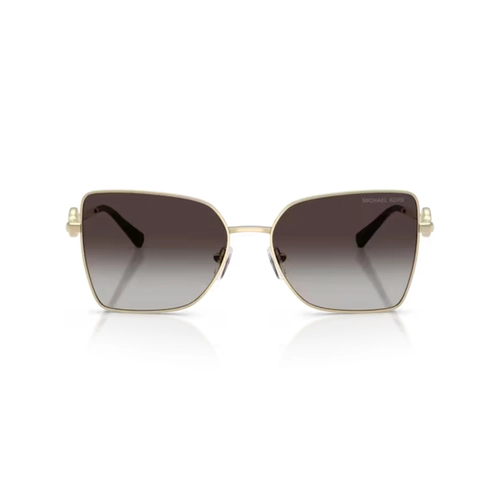 Óculos de Sol Michael Kors 0MK1186 10148G56 Metal Dourado com lentes na cor Cinza Degradê