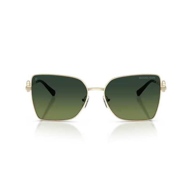 Óculos de Sol Michael Kors 0MK1186 10143M56 Metal Dourado com lentes na cor Verde Oliva Polarizado 2