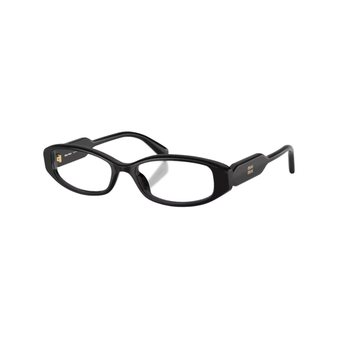 Óculos de Grau Miu Miu 0MU 06ZV 16K1O154 Acetato Preto 1