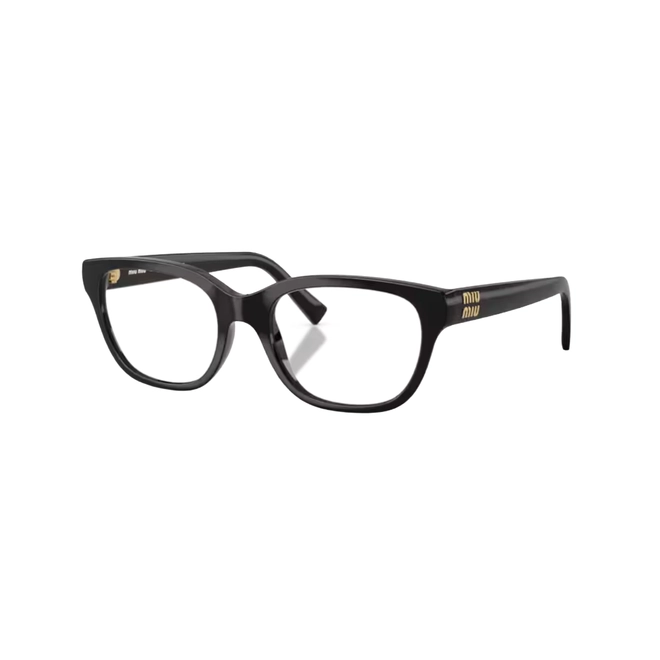 Óculos de Grau Miu Miu 0MU 07ZV 1AB1O154 Acetato Preto 1