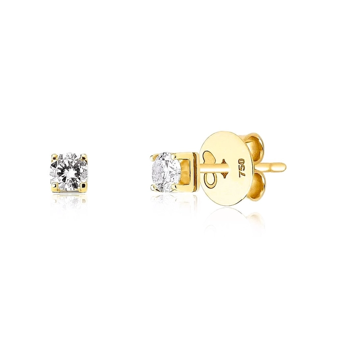 Brinco Solitários To Love em ouro 18k com 60pts de Diamantes 1