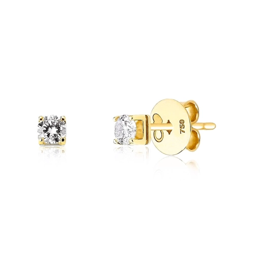 Brinco Solitários To Love em ouro 18k com 60pts de Diamantes