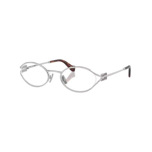 Óculos de Grau Miu Miu 0MU 53ZV 1BC1O151 Metal Cinza