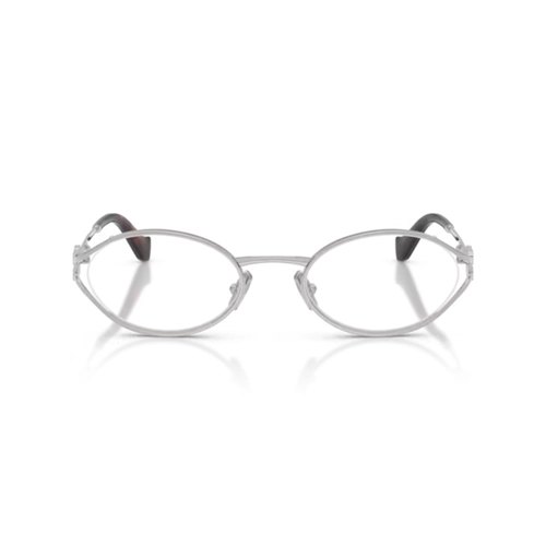 Óculos de Grau Miu Miu 0MU 53ZV 1BC1O151 Metal Cinza