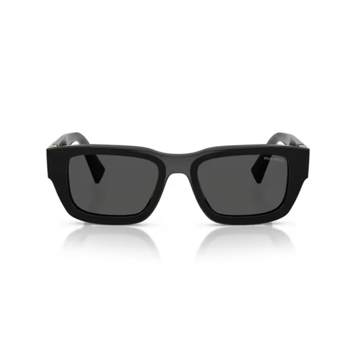 Óculos de Sol Miu Miu 0MU C04S 16K08Z53 Acetato Preto com lentes na cor Cinza Escuro