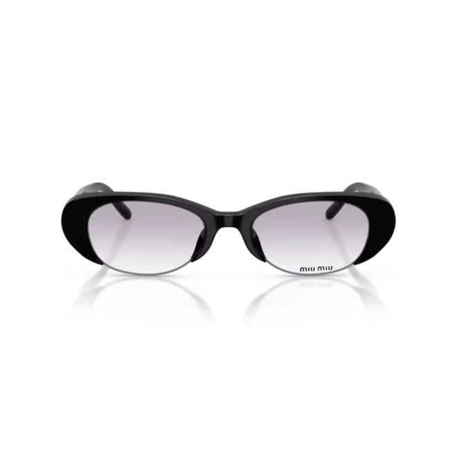 Óculos de Sol Miu Miu 0MU C05SU 16K04O52 Acetato Preto com lentes na cor Cinza Degradê 2
